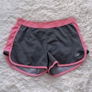 New Balance Women's Charcoal and Pink Sports Shorts